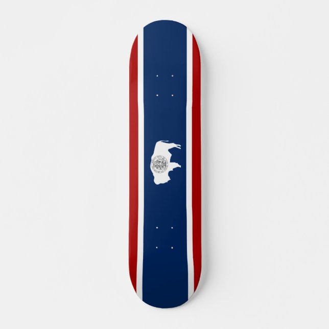 Skateboard Drapeau du Wyoming (Devant)