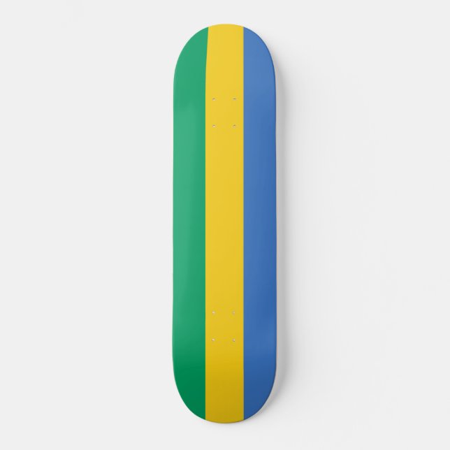 Skateboard Drapeau gabonais (Gabon) (Recto)