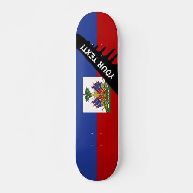 Skateboard Drapeau haïtien classique (Devant)