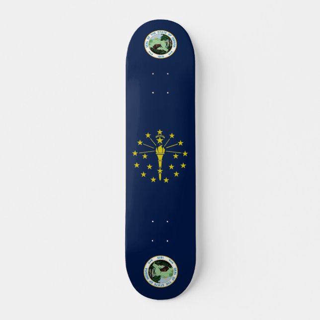 Skateboard Drapeau Indiana (Devant)