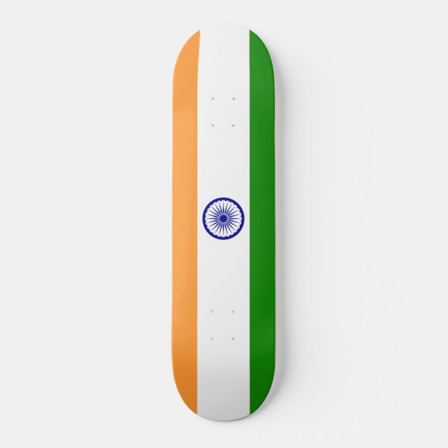 Skateboard Drapeau indien (Inde) (Pays d'Asie du Sud) (Bharat (Recto)