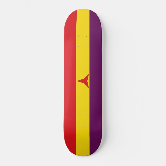 Skateboard Drapeau international des brigades (Guerre civile  (Recto)