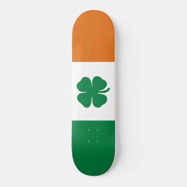 Skateboard Drapeau irlandais Patriotique Irlande Drapeau quat (Recto)