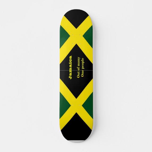 Skateboard Drapeau jamaïcain (Devant)