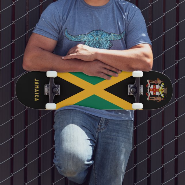 Skateboard Drapeau jamaïcain / Armoiries (Extérieur 3)