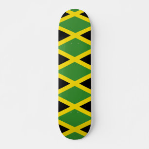 Skateboard Drapeau jamaïcain Couleurs Motif géométrique