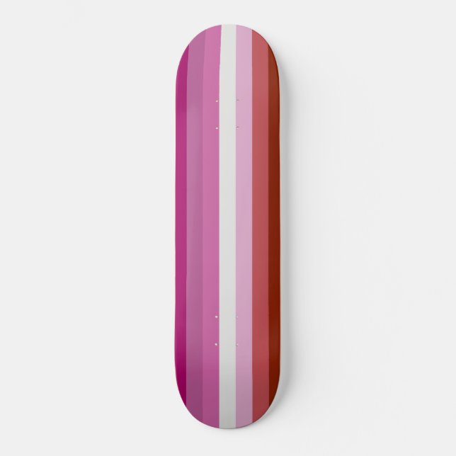 Skateboard Drapeau lesbien (Recto)