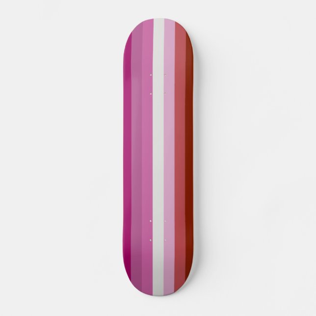 Skateboard Drapeau lesbien (Recto)