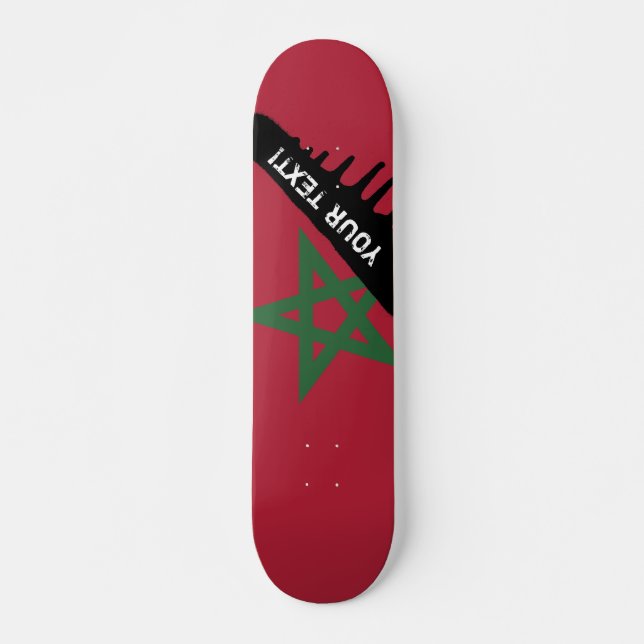 Skateboard Drapeau Maroc (Devant)