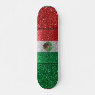 Skateboard Drapeau mexicain Parties scintillant de bonbons ét