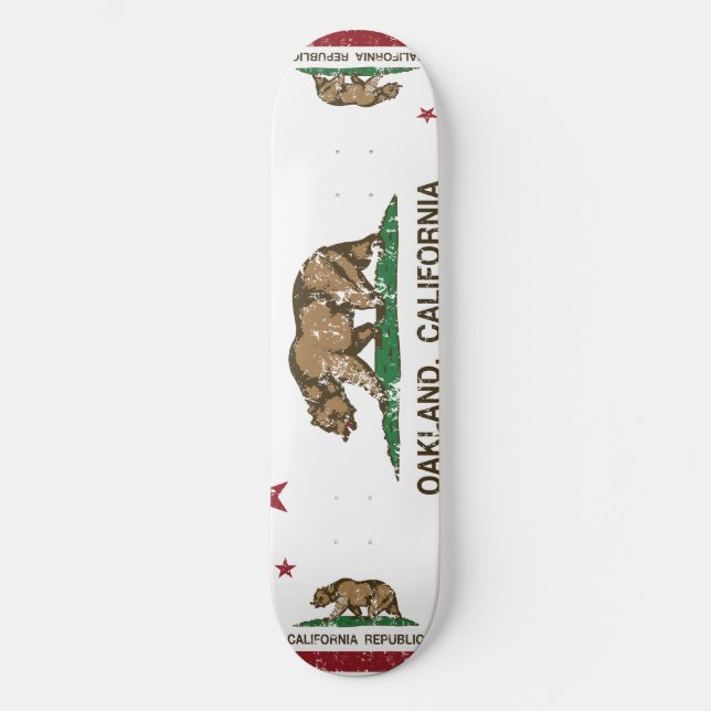 Skateboard drapeau Oakland de la Californie (Recto)