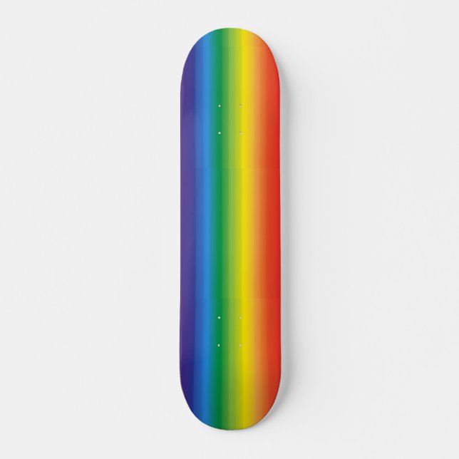 Skateboard Drapeau Ombre Rainbow Pride House (Devant)