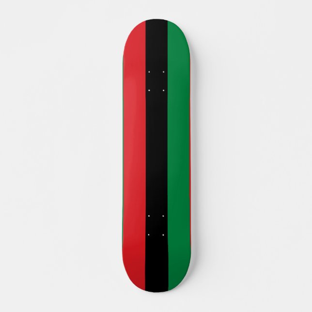 Skateboard Drapeau panafricain de l'UNIA (Devant)