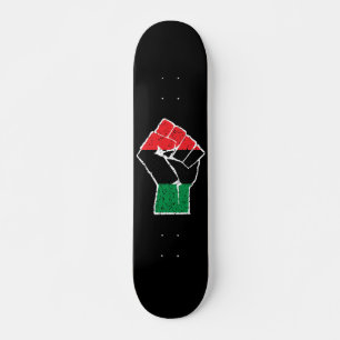 Skateboard Drapeau panafricain Poing, histoire noire afro-amé