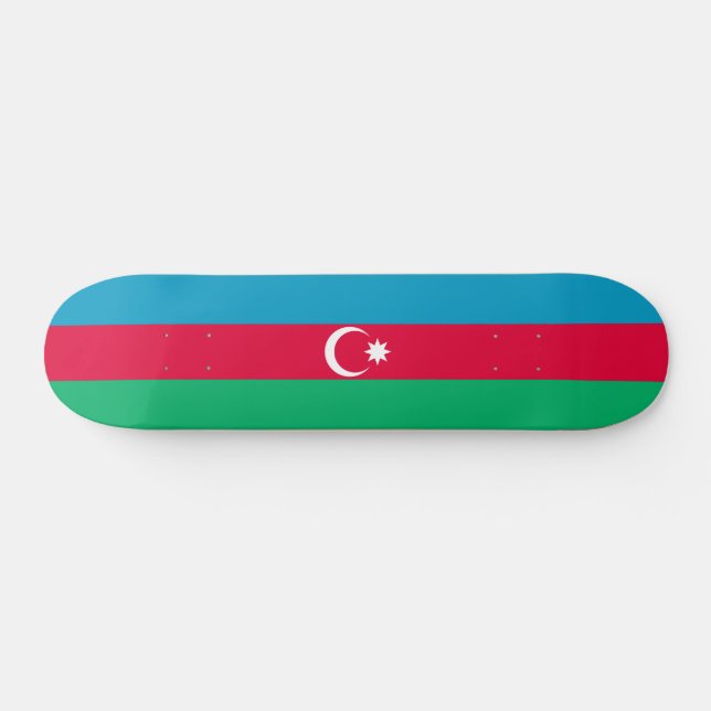 Skateboard Drapeau patriotique Azerbaïdjanais (Horz)