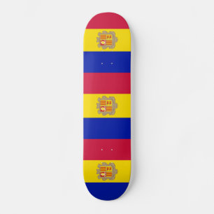 Skateboard Drapeau patriotique d'Andorre