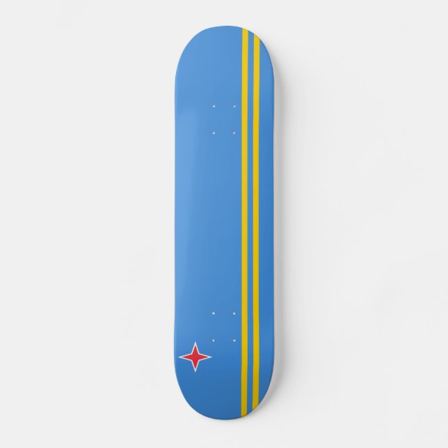 Skateboard Drapeau patriotique d'Aruba (Recto)