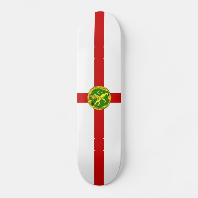 Skateboard Drapeau patriotique d'Aurigny (Recto)