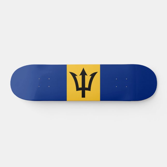 Skateboard Drapeau patriotique de la Barbade (Horz)