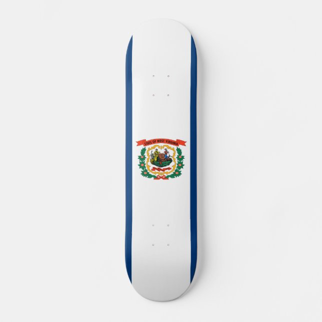 Skateboard Drapeau patriotique de l'État de Virginie-Occident (Recto)