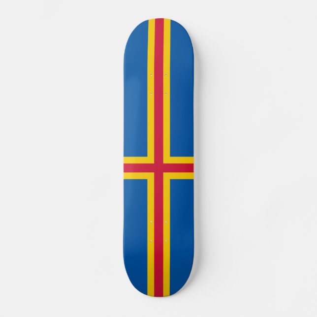 Skateboard Drapeau patriotique des îles Åland (Recto)