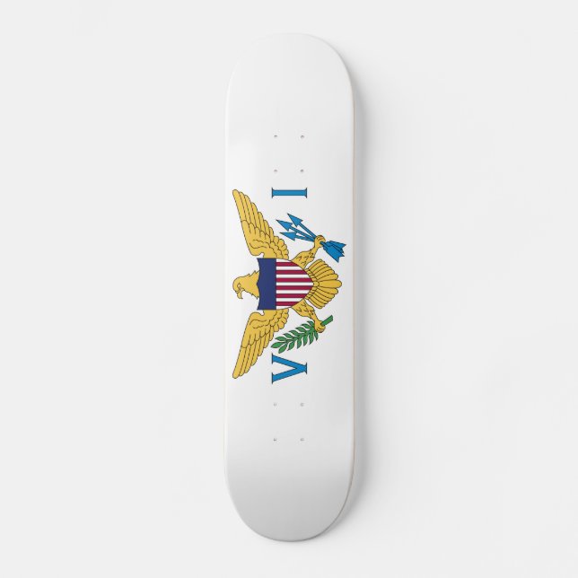 Skateboard Drapeau patriotique des îles Vierges américaines (Recto)