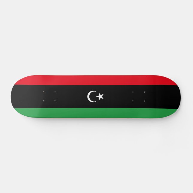 Skateboard Drapeau patriotique libyen (Horz)