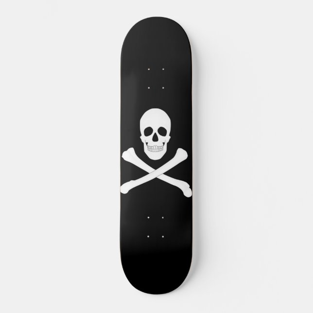 Skateboard Drapeau Pirate (crâne et os croisés) (Recto)