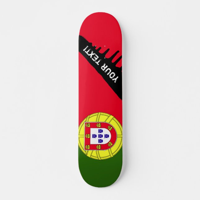 Skateboard Drapeau Portugal (Devant)