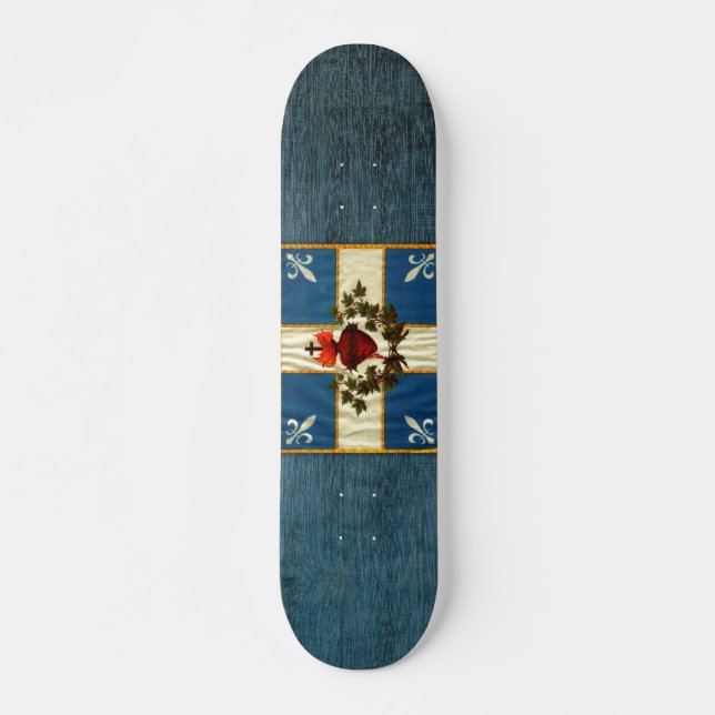 Skateboard Drapeau Québec antique Carillon Sacré-Cœur (Devant)