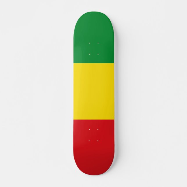 Skateboard Drapeau rastafari éthiopien Rasta (Devant)