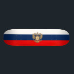 Skateboard Drapeau russe<br><div class="desc">Drapeau et manteau des bras de la Russie</div>