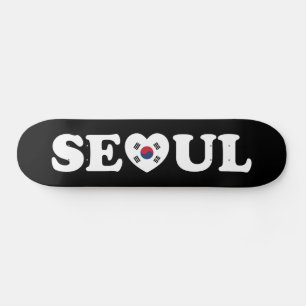 Skateboard Drapeau Seoul Love Heart Taegeukgi