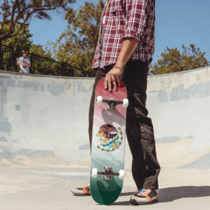 Skateboard Drapeau stylisé du Mexique