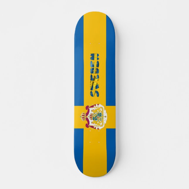 Skateboard Drapeau suédois (Devant)