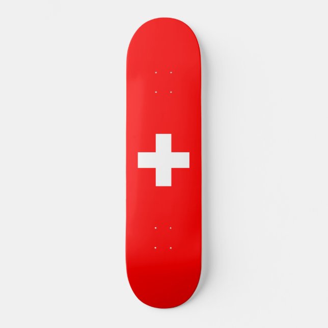 Skateboard Drapeau suisse (Suisse) (Recto)