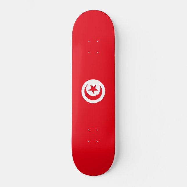 Skateboard Drapeau tunisien (Tunisie) (Croissant islamique) (Recto)