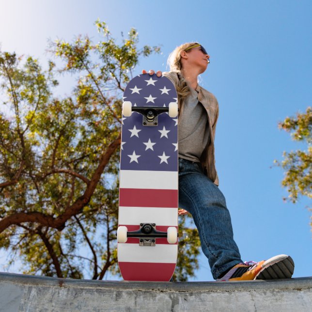 Skateboard Drapeau USA, drapeau des États-Unis (Extérieur 1)