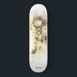 Skateboard *~* Dream Catcher Tribal Shaman Sacred Shamanic<br><div class="desc">* Western BOHO American Watercolor Abstrait Dream Catcher Journey with nice Feathers as a Shamanic symbole for a Native American Spiritual Healer or BOHEMIAM design. * . *** Les couleurs sont Sepia, Jaune, Gris .. Ce design ésotérique populaire boho créatif abstrait attrapeur de rêve moderne et de plumes sera très...</div>