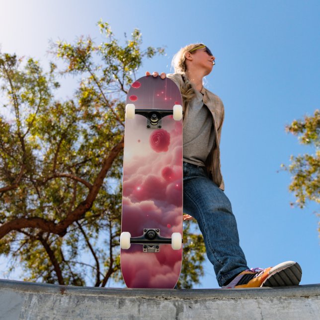 Skateboard Dreamy Romantic Fantasy Roses Love (Extérieur 1)