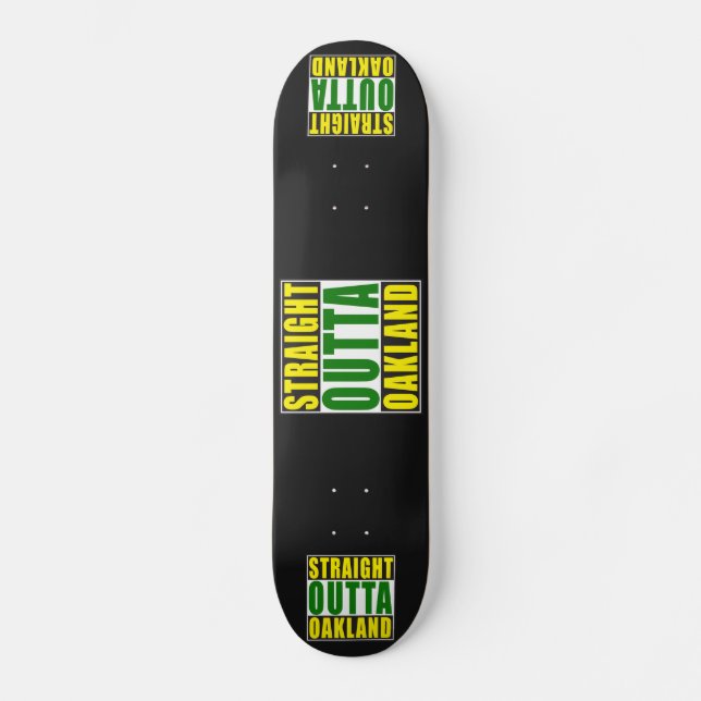 Skateboard Droit devant Oakland Green (Recto)