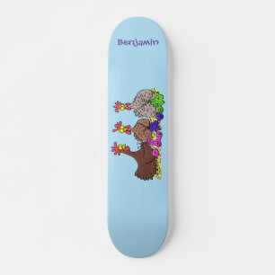 Skateboard Drôle dessin animé de poulets de tricot