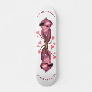 Skateboard Drôle romantique Sloth Smile Dessin de dessin - A