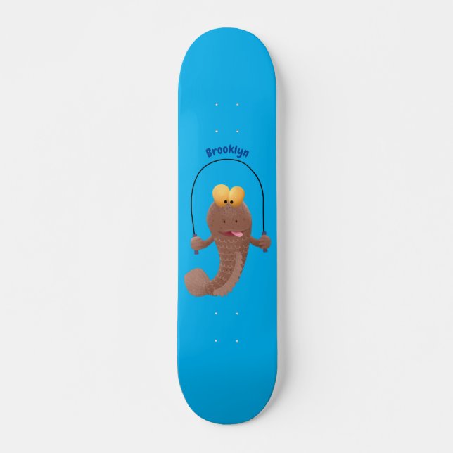 Skateboard Drôle sauter boudskipper poisson dessin animé (Devant)