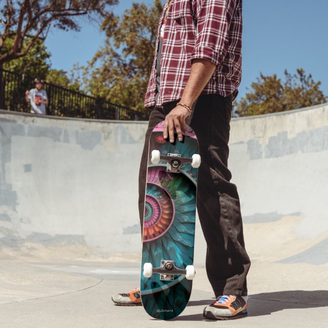 Skateboard Dubman Designs : Spirale mosaïque de Fibonacci (Extérieur 2)