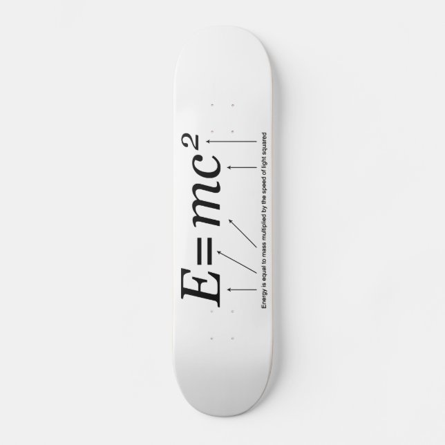 Skateboard E=MC2 Théorie de la relativité d'Einstein (Recto)