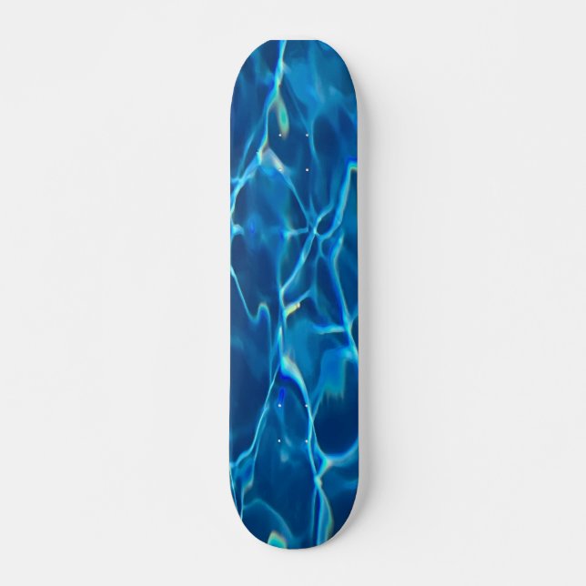 Skateboard Eau de la piscine bleu foncé (Devant)