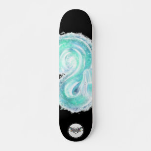 Skateboard Eau de serpent bleu turquoise éclat
