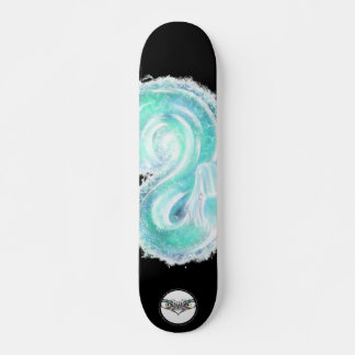 Skateboard Eau de serpent bleu turquoise éclat