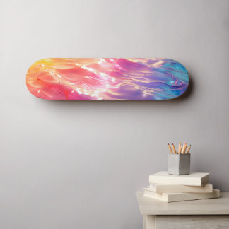 Skateboard Eau de surface arc-en-ciel lumineux